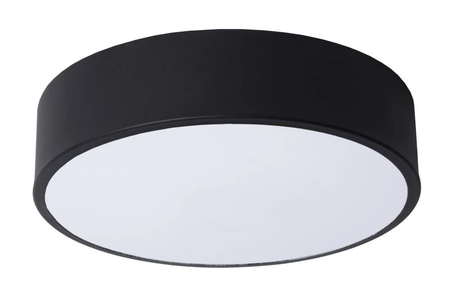 Lucide UNAR - Flush ceiling light - Ø 20 cm - LED Dim. - 1x12W 2700K - 3 StepDim - Black - off